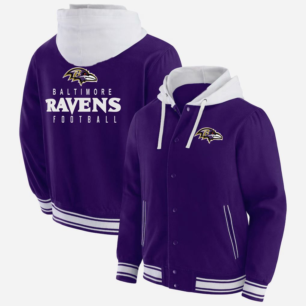 Men 2026 NFL Baltimore Ravens  jacket hoodie Purple 012->washington commanders->NFL Jersey